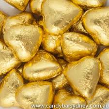 Silver, Pink, Blue, Hot Pink, Red or Gold Chocolate Hearts 70pce 500g